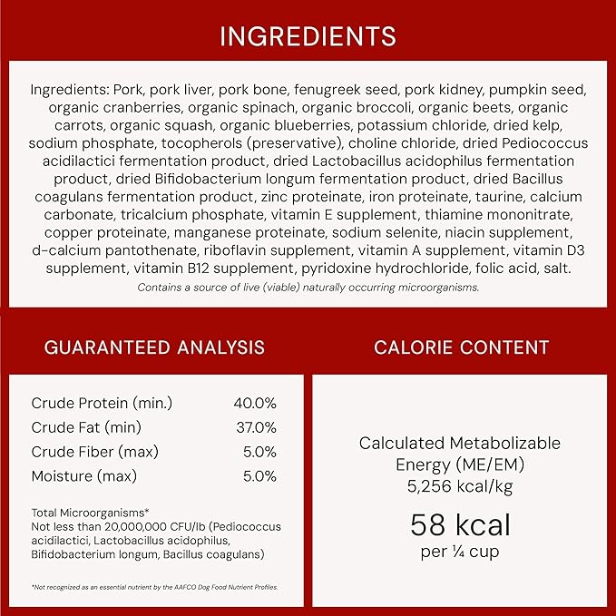 Stella & Chewy's Freeze-Dried Raw Pork Meal Mixers- Dog Food Topper and Mixer - Made with 95% Farm-Raised Pork, Organs & Bone - Perfect for Picky Eaters - Grain-Free - 3.5 oz