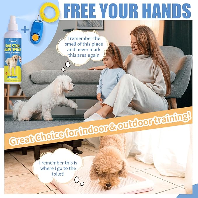 8 Oz not here Spray for Dogs Indoor, Effective Training Spray for Dogs to Stop Unwanted Marking and Messy Urination, Stop Unwanted Dog Marking Behavior