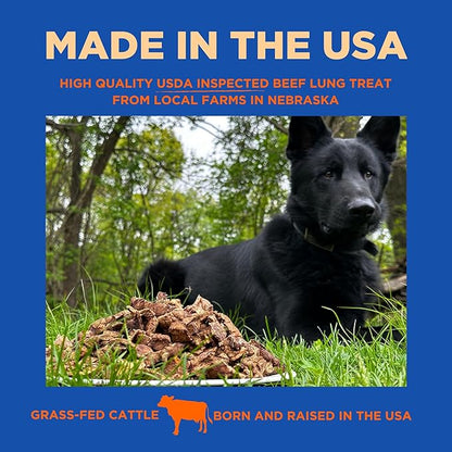 PAWW CHEW Beef Lung Dog Treats - 100% Natural, Single Ingredient, (2.5 Pound) Made in the USA, Bulk Dog Treats, High Protein, High Value Dog Training Treats, Grain Free, Low-Odor Free for All Breeds