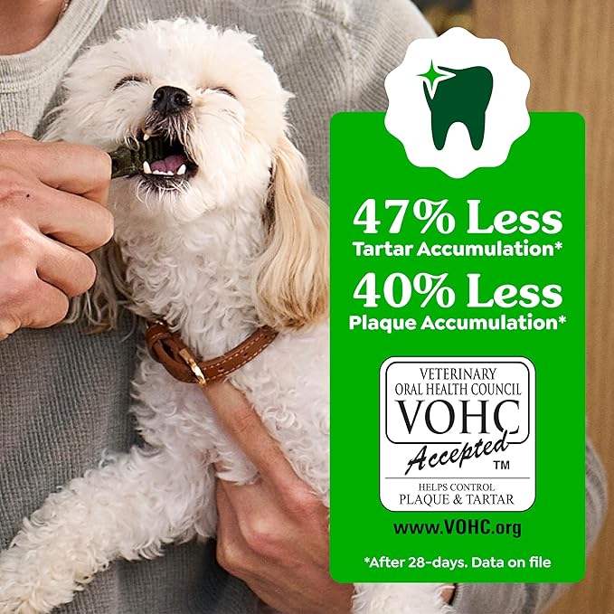 Greenies Veterinarian-Recommended Adult Natural Dental Dog Treats Large Size, Dog Dental Chews, Original Flavor, 27 oz. Pack, 17 Count
