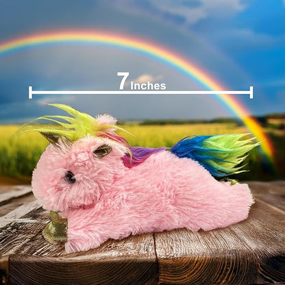 Multipet Unicorn Dog Toy | Small Squeaky Unicorn Dog Toy | Mystical Plush Squeaker Dogs Toys | Small/Medium Breed | Pink | 7"