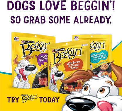 Purina Beggin' Flavor Stix with Bacon and Peanut Butter Flavor Dog Chew Stix - 40 oz. Pouch