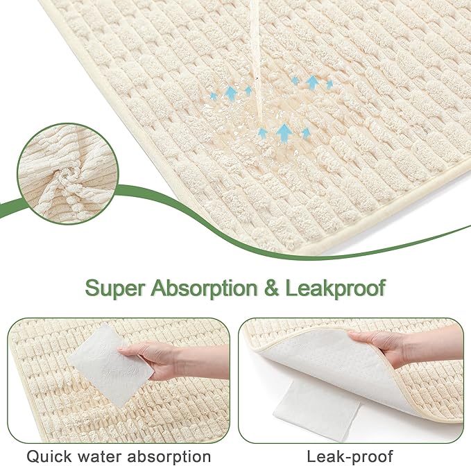 Washable Pee Pads for Dogs, Reusable Puppy Pads Dog Pads, Non-Slip Dog Pee Pads, Leakproof Pet Pee Pads Wee Wee Pads for Dogs. (Cream White, 40"x60"(Pack of 1))