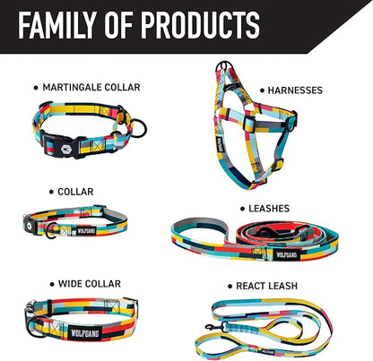 Wolfgang Heavy Duty Dog Leash, Pull-Tested for Walking & Training, Mixtape Print, Large