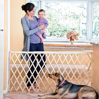 Evenflo Expansion Walk-Thru Room Divider Baby Gate (Natural Wood)