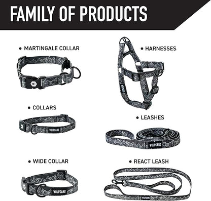 Wolfgang Heavy Duty Adjustable Dog Harness, Pull-Tested to Over 800 lbs for Walking & Training, WolfMountain Print, Small