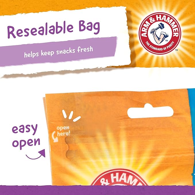 Arm & Hammer for Pets Nubbies Dental Treats - Baking Soda & Calcium Dog Dental Chews, Nubbed Texture Helps Scrub Plaque & Tartar While Chewing, Peanut Butter Flavor, 20 Count, 7 Ounce - 24 Pack