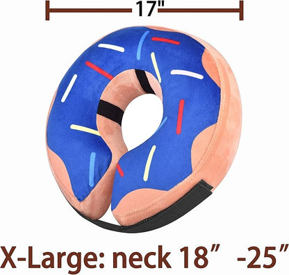 Inflatable Dog Cone Collar After Surgery, Soft Dog Neck Donut Collar, Blow up Donut E-Collar for Small Medium Large Dogs and Cats, Dogs Recovery Cone Alternative
