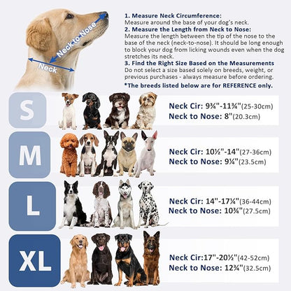 BARKLESS Dog Cone, Soft Cone for Dogs After Surgery to Stop Licking, Alternative to Recovery Collar, Adjustable Elizabethan Collar for Neutering and Wound Care
