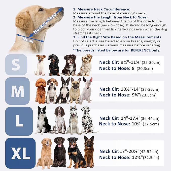 BARKLESS Dog Cone, Soft Cone for Dogs After Surgery to Stop Licking, Alternative to Recovery Collar for Large Breeds, Adjustable Elizabethan Collar (Grey, S (Neck: 9.75-11.75"))