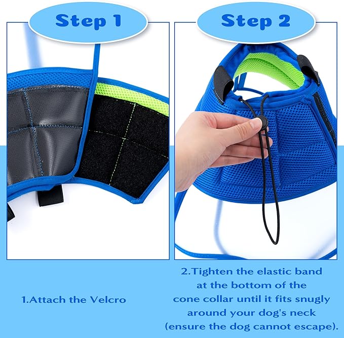 Soft Dog Cone Collar - Adjustable Recovery Padding Cone for Small Dogs After Surgery to Stop Licking, Breathable Lightweight Elizabethan Protective Neck Collar for Pet Cat Puppy (XL)