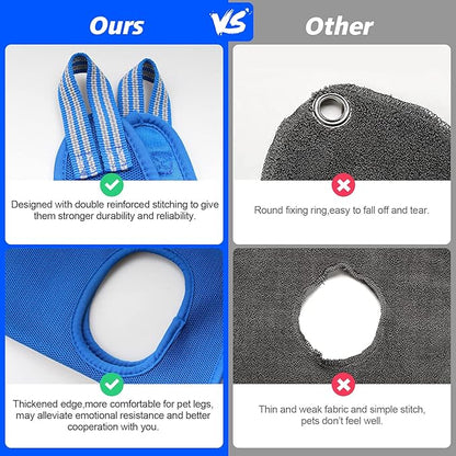 ATESON Pet Grooming Hammock Harness for Cats & XS Small Dogs, Dog Sling for Cutting Nails, Dog Hanging Holder Hanger for Nail Trimming with Nail Clippers, Nail File, Scissors
