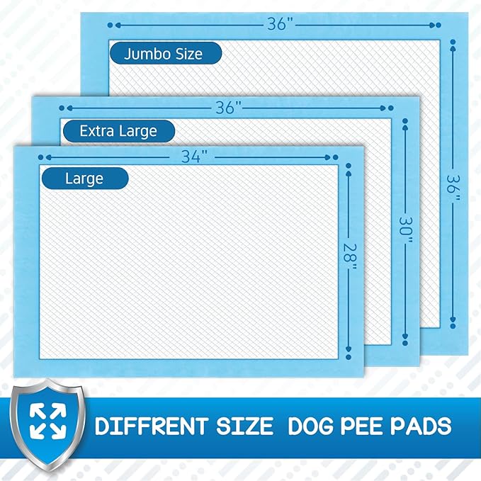 CROCI Wee Wee Pads for Dogs - 30x36in Extra Large Super Puppy Dog Pads with Adhesive Tabs, Super Absorbent Up to 8 Cups, Disposable (40 Counts)