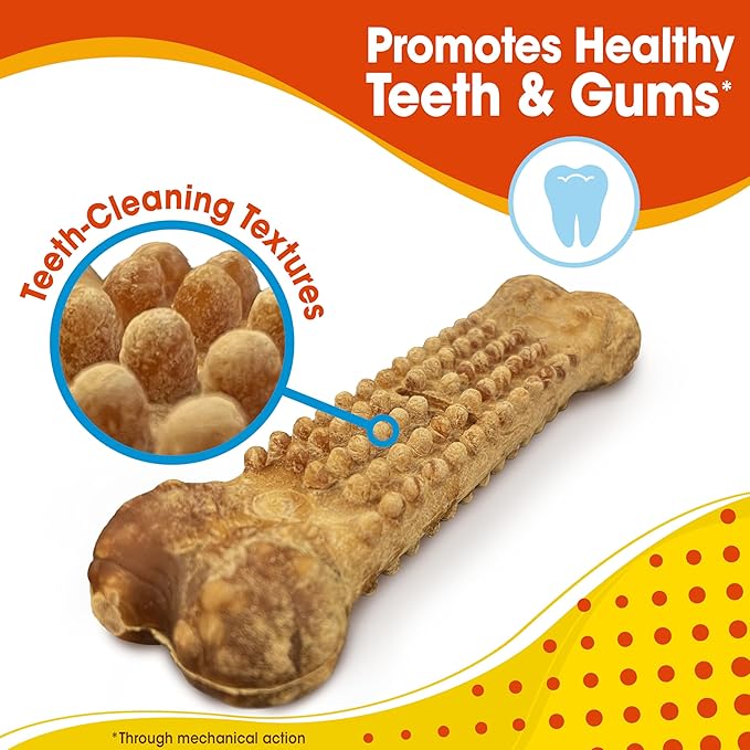 Nylabone Nubz Natural Edible Chew Treats for Dogs, Made in USA, Chicken Flavor, Large - Up to 50 lbs. (40 Count)