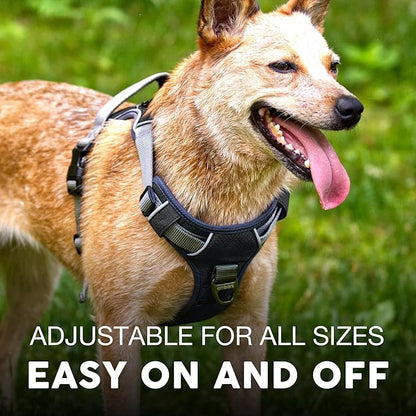 Embark Adventure XL Dog Harness No-Pull for Extra Large Dogs – Reflective, Military-Grade Nylon, Dual Leash Clips, Gel-Lined Handle, Soft & Padded