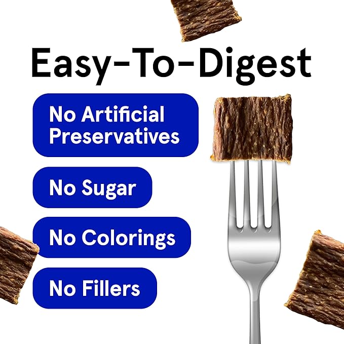 Real Meat Dog Treats - 12oz Bag of Bite-Sized Air-Dried Lamb Jerky for Dogs - Grain-Free Jerky Dog Treats, Free-Range, Grass Fed Lamb - All-Natural High Protein