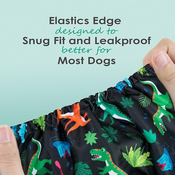 wegreeco Washable Male Dog Belly Band (Stylish Pattern)- Pack of 3 - Male Dog Belly Wrap, Dog Diapers Male (Childlike Creatures, Small)