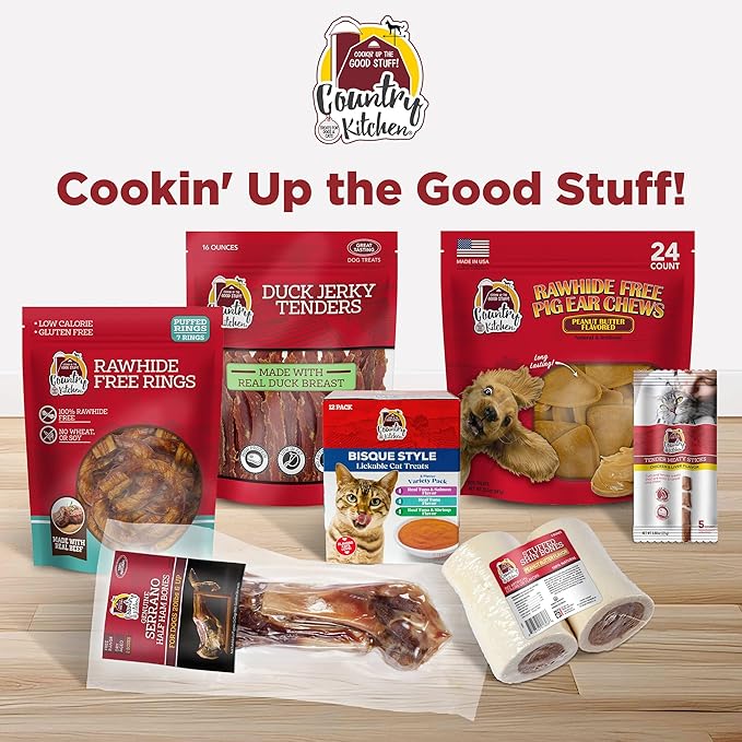 Country Kitchen Beef Jerky Tender Dog Treats, Made with Real Beef, High Protein, Low Fat, No Artificial Colors, 16 oz