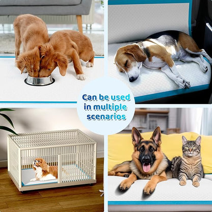 Upgrade Leak-Proof Pet Training and Puppy Pads, Jumbo Pee Pads for Dogs with Thicken Polymer Heavy Absorbency, Quick Dry Disposable Pee Pads for Cats Dogs (150, Regular 30''x36'')