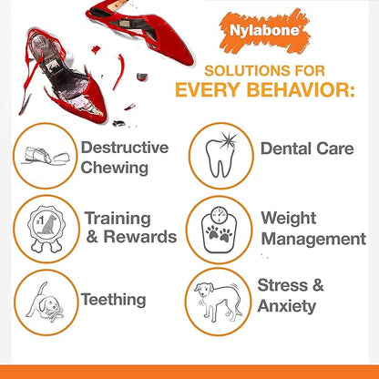 Nylabone Original Wishbone Power Chew Toy for Dogs, Dog Toys for Aggressive Chewers, Original Flavor, Small - Up to 25 Ibs, 1 Count