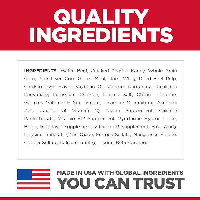 Hill's Science Diet Adult 7+ Wet Dog Food, Beef & Barley, 5.8 oz. Cans, 24-Pack