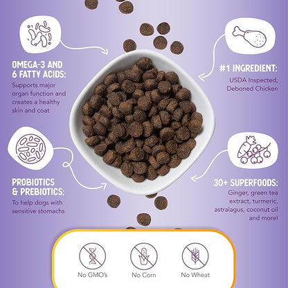 Health Extension Lite Chicken & Brown Rice Dry Dog Food, Low Fat Formula Supports Healthy Weight, with Probiotics & Superfoods for Digestion & Coat Health (4 lb)