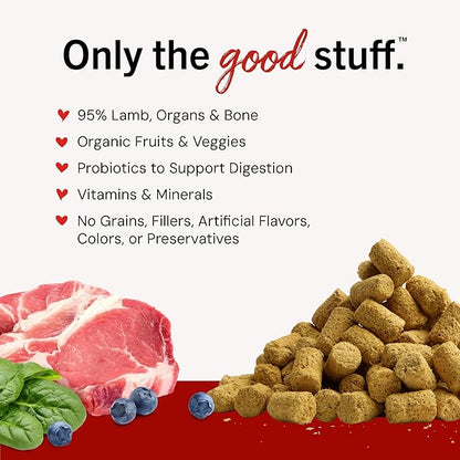 Stella & Chewy's Freeze-Dried Raw Lamb Meal Mixers- Dog Food Topper and Mixer - Made with 95% Grass-Fed Lamb, Organs & Bone - Perfect for Picky Eaters - Grain-Free - 3.5 oz