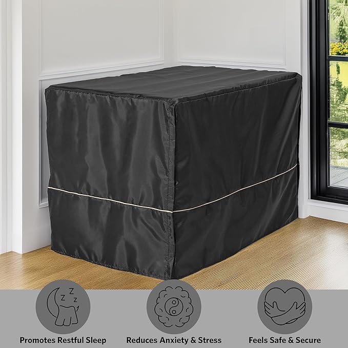 MidWest Homes for Pets Intermediate Double Door iCrate Starter Kit, 36-inch Dog Crate Bundle for Medium to Large Breeds, Includes Cage, Pet Bed, 2 Bowls and Privacy Cover