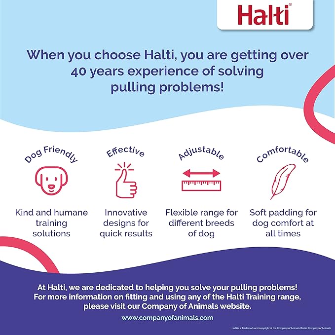 Halti Headcollar - Stop Your Dog Pulling on The Leash. Adjustable, Reflective and Lightweight, with Padded Nose Band. Dog Training Anti-Pull Collar for Large Dogs (Size 4, Red)