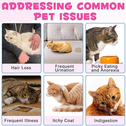 Collagen for Cats, Cat Collagen Liquid Drops for Cats with Biotin, MSM & Ginger Digestive & Immunity Support, Itch Relief, Skin & Coat and Joint Health, Cat Supplement 60ml ﻿