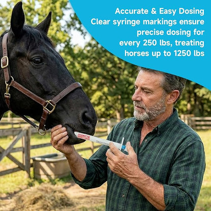 Ivermectin Horse Dewormer Paste, Apple Flavor, 0.21 oz, 6-Pack – Effective Worm Treatment for Horses