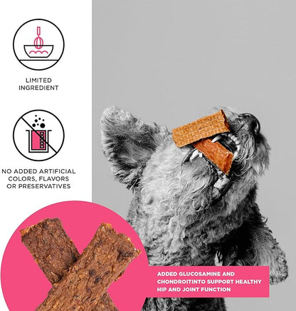 BIXBI Buckley Functional Healthy Hip and Joint Dog Jerky Treats, Beef Recipe, 5 Ounce (Pack of 3)
