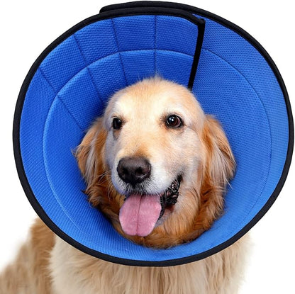 Dog Cone for Small, Medium, and Large Dogs and Cats, Soft Cone for Dogs After Surgery, Lightweight Leathaire Recovery Cone Collar to Stop Licking and Scratching(4(Neck: 9.25-10.75"))