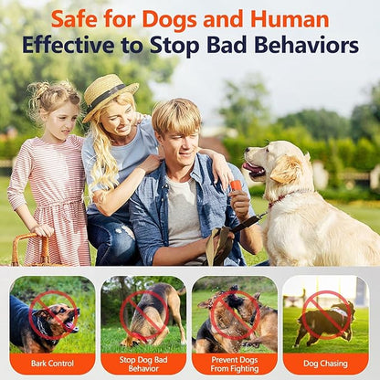 Ultrasonic Dog Bark Deterrent Device, Anti-Barking Control Device with LCD Screen & 3 Modes, Dog Training Tools to Stop Bad Behaviors, Safe Trainer Up to 35ft for Indoor Outdoor Use-02