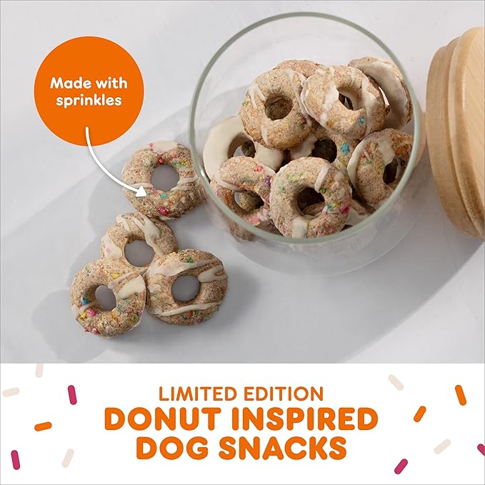 Milk-Bone Limited Edition Dunkin' Vanilla Glaze Flavor Biscuit Dog Treats, 8 Ounce (Pack of 2)