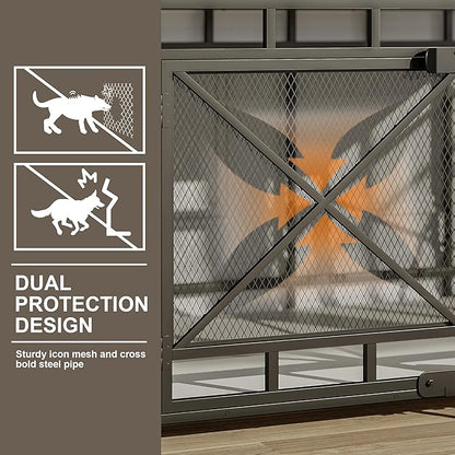 Fulhope Dog Crate Furniture, 48" Heavy Duty Wooden Dog Crate End Table, XL Dog Kennel Furniture Large Breed, Decorative Dog Kennel Indoor with 3 Drawers & Steel Tubes 48" L x28 W x36 H (White)