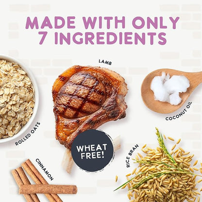 Health Extension Oven-Baked Dog Treats, Lamb Recipe – Gluten & Wheat-Free, Superfood-Infused, Crunchy Biscuits for Puppy Training (6oz)