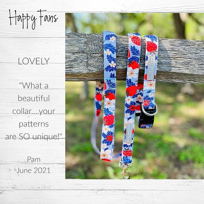 Lucky Love Dog Martingale Collar, Premium Fun Girl No Slip Collars, Strawberry Martingale Large Dog Collar, Great for Whippets, Greyhounds, and More (Sweet Berry, Large)
