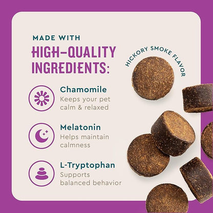 VetIQ Calming Support Supplement, Calming Chews for Dogs Help Manage Stress and Promote Relaxation, Anxiety Relief for Dogs, Made in the USA, 120 Count