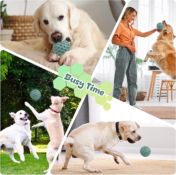 Tough Dog Chew Toys for Aggressive Chewers, Indestructible Dog Balls for Aggressive Chewers, Squeaky Balls for Dogs, Squeaky Toys for Large Dogs, Funny Heavy Duty Ball