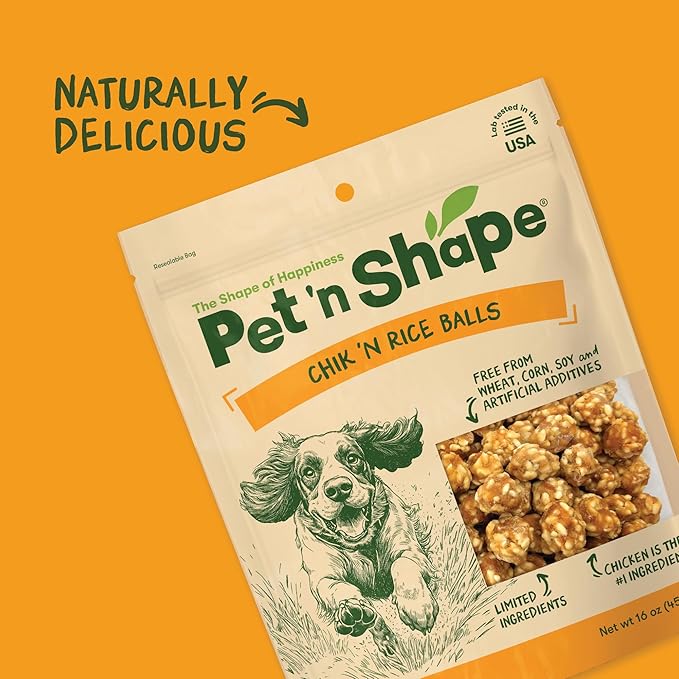 Pet 'n Shape Chik 'n Rice Balls Dog Treats - 1 Pound