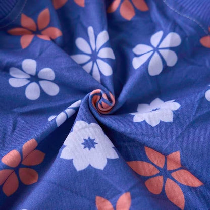 PetWarm Surgery Suit for Dogs Female, Bodysuit for Abdominal Affected Areas Sensitive Skin Areas, Dog Abdominal Affected Areas Bandages Substitute E-Collar and Cone, Flower Pattern, Blue, XL