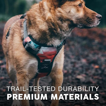 Embark Adventure Medium Dog Harness – No-Pull, Reflective Trim, Military-Grade Nylon, Front Clip with Gel-Lined Handle