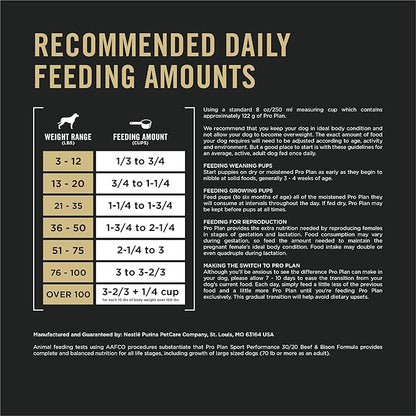 Purina Pro Plan Sport Performance 30/20 Beef and Bison Formula Dry Dog Food - 33 lb. Bag