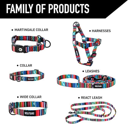 Wolfgang Heavy Duty Dog Leash, Pull-Tested to Over 800 lbs for Walking & Training, Quetzal Print, Large