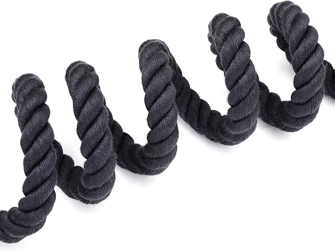 Mile High Life Dog Leash, Braided Cotton Rope Leashes with Leather Tailor Tip with Leather Tip - Heavy Duty Metal Clasp, 5FT, 1/2" Thick - Wedding, Walking for Medium Large Dogs(Dark Gray)