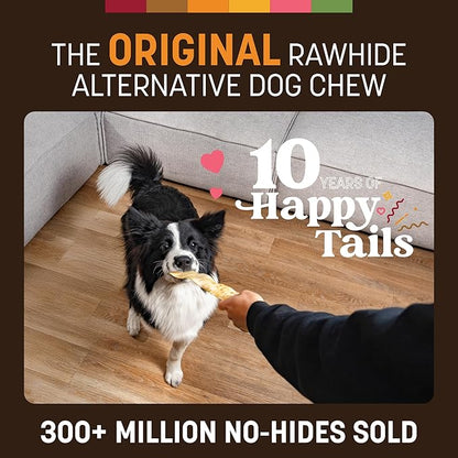 Earth Animal No Hide Strips - Natural Rawhide Free Dog Chew Strips, Chicken - 16 Count