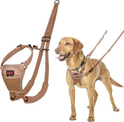 Halti No Pull Harness - Stop Your Dog Pulling on The Leash. Adjustable, Lightweight and Easy to Use. Reflective Dog Training Harness for Medium Dogs (Size M, Desert Sand)