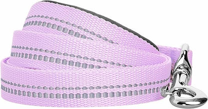 Blueberry Pet 3M Reflective Pastel Color Dog Leash with Soft & Comfortable Handle, 4 ft x 1", Lavender, Large, Leashes for Dogs