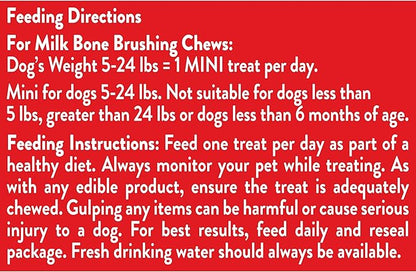 Milk-Bone Brushing Chews Fresh Mint Flavor Daily Dental Dog Treats, Mini, 18.9 Oz. Bag